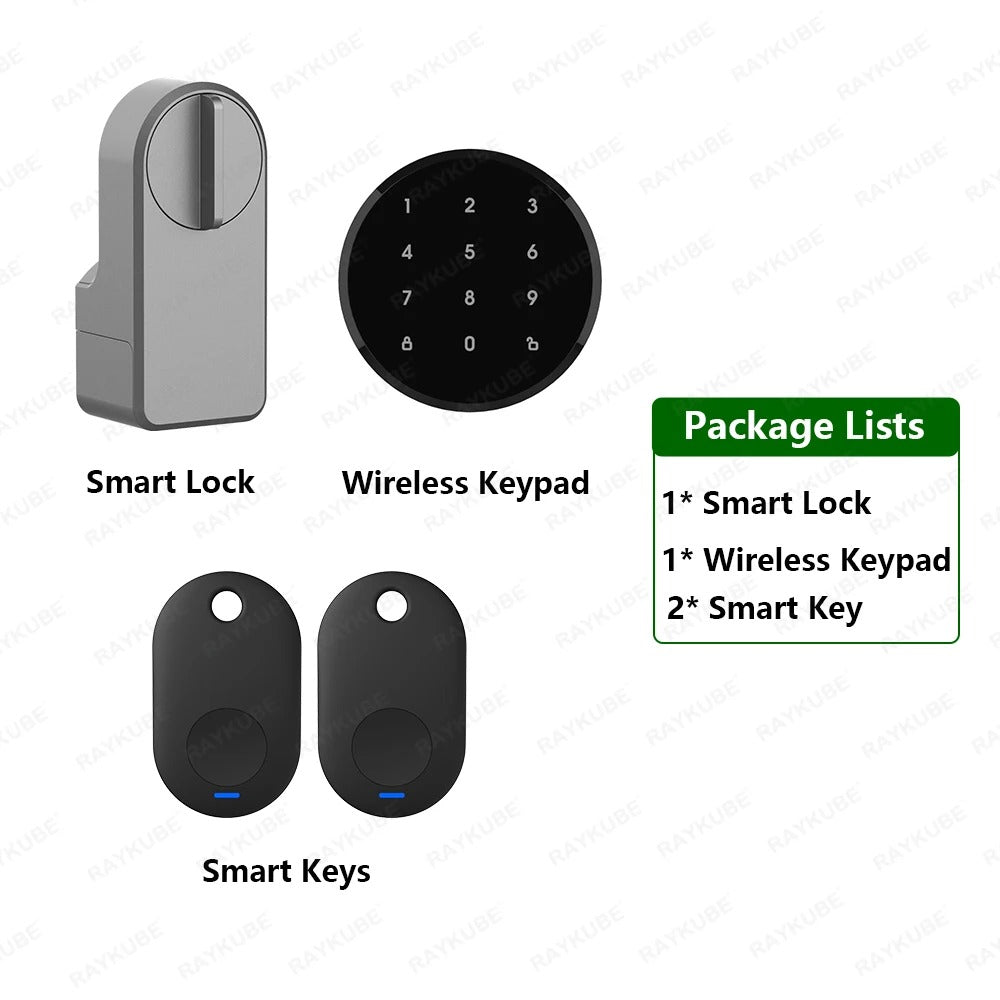 Smart Door Lock - RAYKUBE A1 Pro | Fingerprint + WiFi + Alexa Compatible