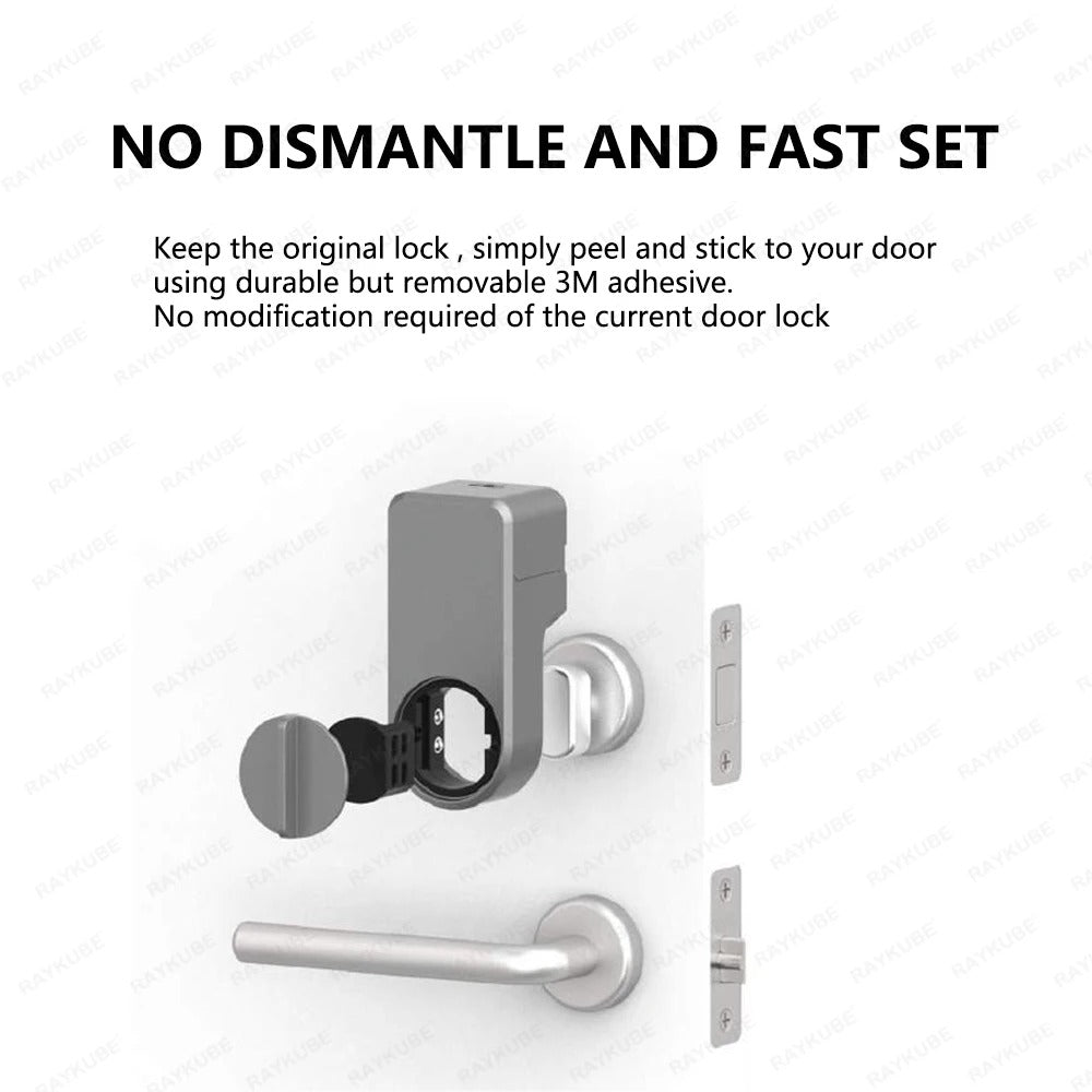 Smart Door Lock - RAYKUBE A1 Pro | Fingerprint + WiFi + Alexa Compatible